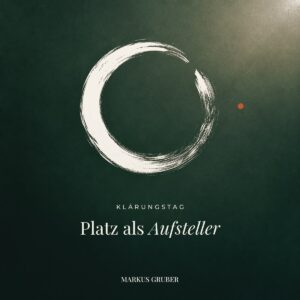 Ensō-Kreis mit einem Kupferpunkt außerhalb: Klärungstag, Platz als Aufsteller
